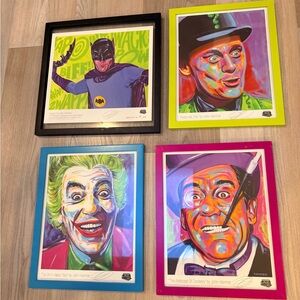 Batman Colorful Pop Art framed Prints Set
